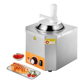 2.4L Electric Cheese Dispenser with Pump Commercial Hot Fudge Warmer 86°F-230°F