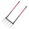 5 Tine Broad Fork Tool Heavy Duty U-Shaped Pitch Fork for Gardening Spading