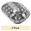 (3 pack) Stainless Steel Deluxe Kitchen Sink Strainer Silver for 3.5" Drains