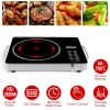 Portable Electric Single Burner Cooktop 3500W 110V, Heat-Resistant Glass Surface (Easy to Clean) with Side Handles