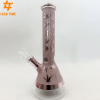Champagne-colored high-end 10-Inch tall beaker water pipe water pipe holder glass tubing diffusion filter transparent connector size 14.4 millimeters