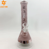 Champagne-colored high-end 10-Inch tall beaker water pipe water pipe holder glass tubing diffusion filter transparent connector size 14.4 millimeters