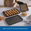 3pc Carbon Steel Nonstick Cookie Sheet Bakeware Set, 11" x 17", 10" x 15", 9" x 13", Gray
