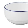 (3 pack) Blue Rim Stoneware Bowl